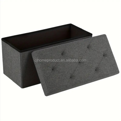 Multifunctional Ottoman with Storage Collapsible Design for Versatile Use