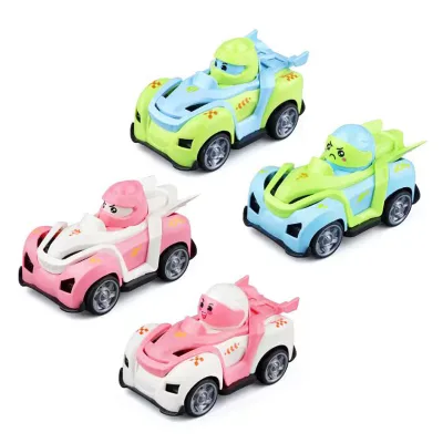 Sliding Racing Pressure Mini Cartoon Plastic Pull Back Car Toy for Kids