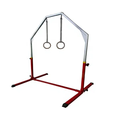 AOFANsports Children's Adjustable Height Metal Gymnastics Rings Eco-Friendly Lightweight Fitness Height Range 130-170