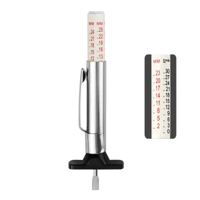 Tire Wear Measurement Ruler - 0-25mm Depth Gauge Tire Tread Depth Ruler