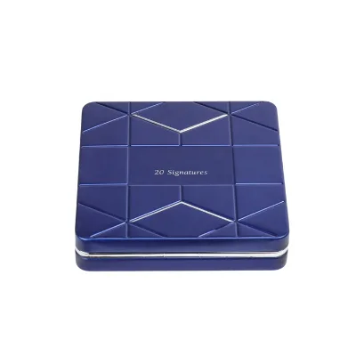 High Quality Square Tinplate Box Metallic Silver Black and White Colors for Cigarette Packaging