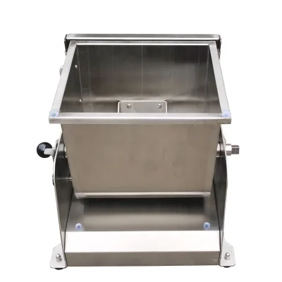25L Commercial Stainless Steel Manual Meat Mixer with Storage Tank New Condition 20KG Kitchen Meat Hopper