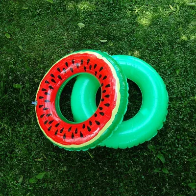 Inflatable Swim Ring Float Adult Child Colorful Swimming Ring Watermelon Tswimming Ring