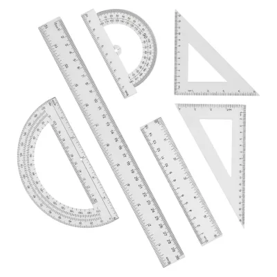 Transparent Ruler with Smooth Edges for Precision Measurement in Drawing Sketching and Craft Projects
