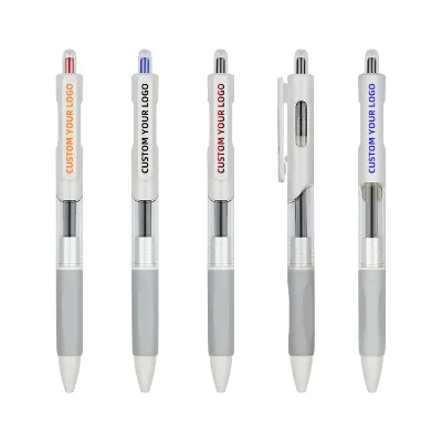 Modern Simple Fashion Business Stationery Customizable 1.0mm White Plastic Ballpoint and Roller Pen