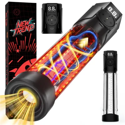 72 Red LEDs Waterproof Penis Enlargement Stamina Training System Enlarger Sucking Auto Electric Vacuum Penis Pump for Mature Men