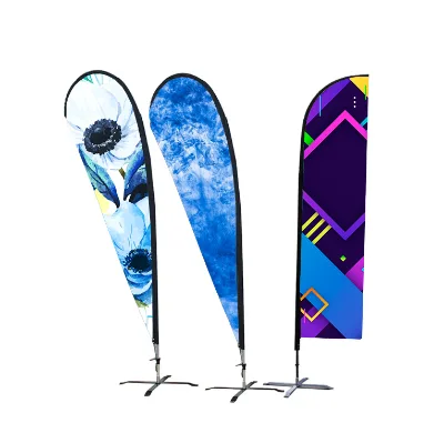 Professional Grade Custom Polyester Flag Dye Sublimation Double-Sided Promotional Feather Banner for Outdoor Festival Crowd