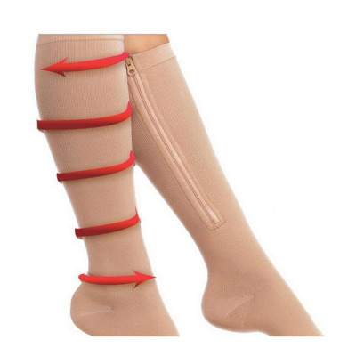 Wholesale Anti-varicose Veins Medical Compression Stockings Graduated Compression Socks Zipper Stocking Ladies Stockings 20-30mm