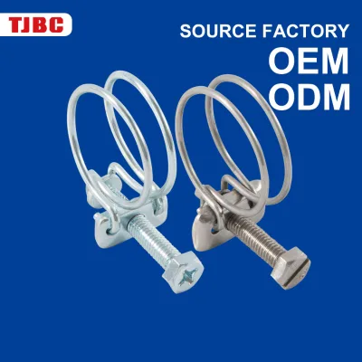 Heavy Load Double Wire Hose Clamp Tight Sealing Pipe Clamp for Industrial Pipeline