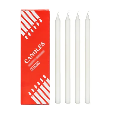 Private Label Timor-Leste White Stick Candle OEM ODM Manufacturer Custom Packaging Paraffin Taper Candles for Retail Brands