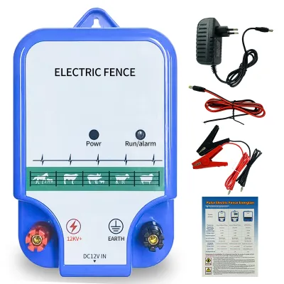 Electric Fence Energizer 12V Solar Powered 6 Feet Farm Fence for Cattle Horse Sheep Pig and Bear