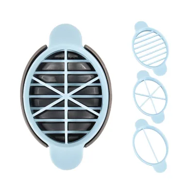 Multifunctional Plastic 3 in 1 Egg Cutters Slicers for Boiled Eggs Strawberry Fruit Separator