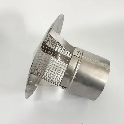CE 6 Inch Vertical Terminal Rain Cap Chimney Cowl Duct Rain Guard - Exhaust or Supply Ventilation Top Cover