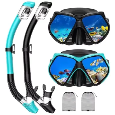 New Style Adult Diving Goggles Equipment Set Snorkeling Two-in-one Waterproof Full-dry