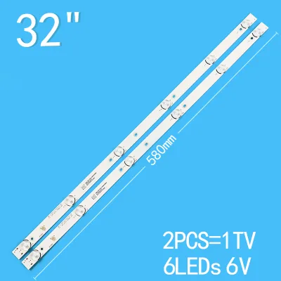 Led Backlight Strip Tv ARIELLI 32" Set 2pcs MS-L1343 V2 MS-L2430 MS-L2202 V2 JL.D32061330-081AS-M MS-L1074 2*6_3030_300MA_36V