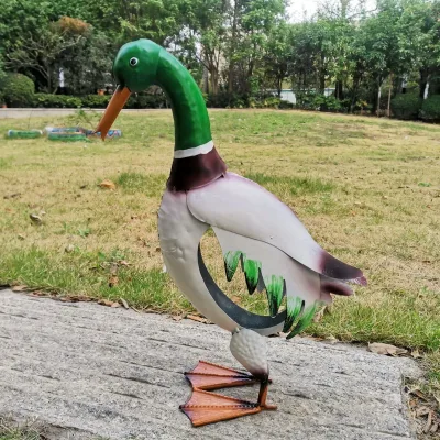 Outdoor Decoration Metal Duck Cast Iron Garden Statues