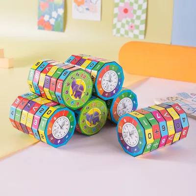 Wholesale Large Educational Toy Math Cube for Kids Detachable Cylindrical Arithmetic Puzzles Digital Cube
