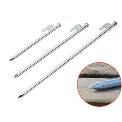 Camping Tent Stakes Iron Camping Garden Canopy Stakes Pegs