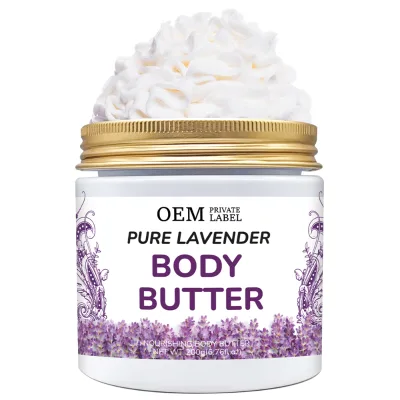 Best Selling Pure Lavender Body Butter Cream for Moisturizing and Soothing 200g Nourishing Body Butter