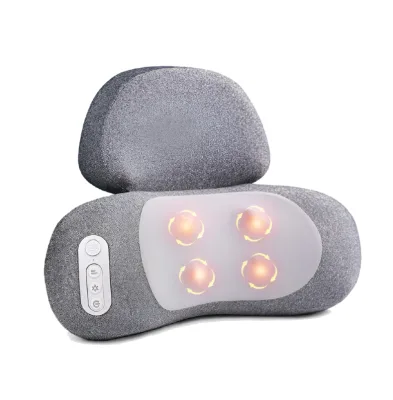 Custom logo Electric 2 Speed Vibration Deep Tissue Muscle Relax Therapy Hot Compression Neck Massage Pillow