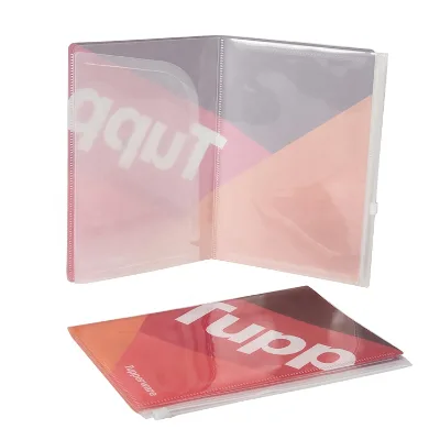 A5 Presentation Folder Custom PP Clear Book Report Expanding File Folder With Plastic Pockets and Zipper Bag