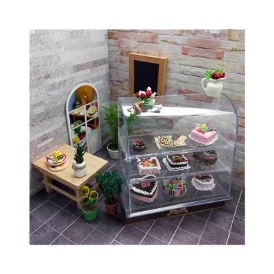 Miniature 1:12 Desserts Booth Furniture Toys for Dollhouse Decorations