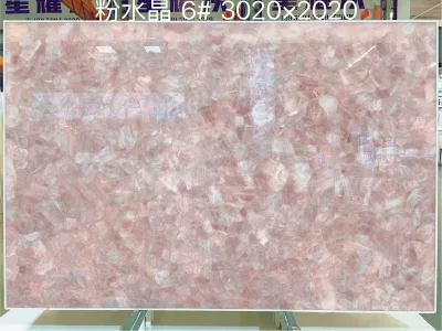 Polished Natural Pink Onyx Marble Stone Slab Backlit Translucent Stone Interior Background Wall Panel