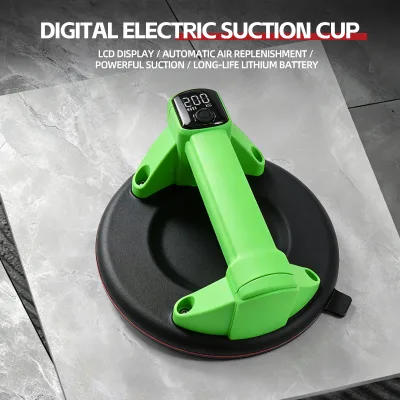 8 Inch Digital Electric Vacuum Suction Cup 200kg Max Load 200mm Tile Glass Lifter Type-C Charging Tile Installation Tool