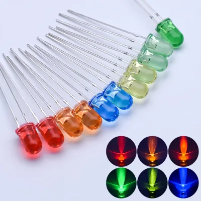Czinelight F5 5mm Crystal LED Diode Color Semi-transparent Light Red Green Blue Orange White Yellow Photo Original Manufacturer