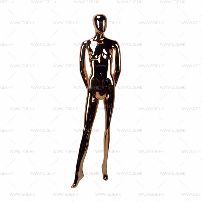 Female Gold Plating Mirrored Mannequin