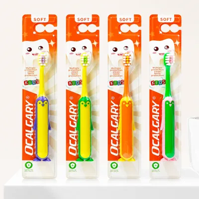 OEM Compact Head Gentle Flexible Bristle Kids Dental Toothbrush with Ergonomic Non Slip Handle and Dense Tufts for Oral Care