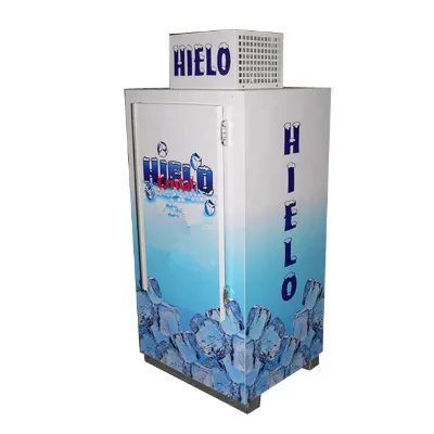 Vertical Ice Bag Freezer Ice Merchandiser Model Door Bagged Ice Storage Bin Fan DC-300 Single Solid Fan Cooling / Cold Wall DC