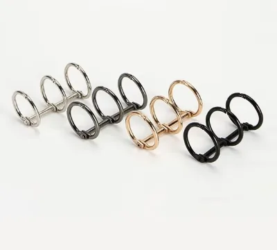 Metal Three-Ring Manual Installation Binding Ring Engraved Calendar Notepad Loose-leaf Book Ring for Easy Removal Installation