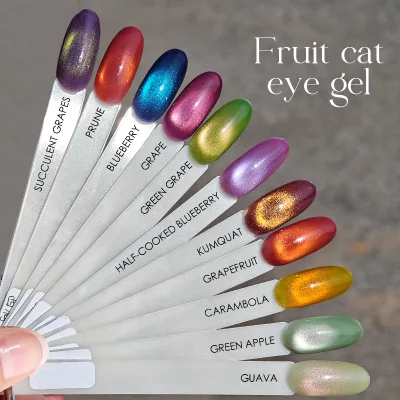 High Quality 15ML Cat Eye Gel Polish Magnet Fruit Color Free Sample for Salon DIY Nail Supplies