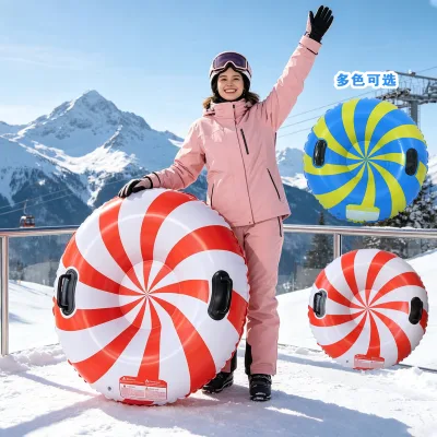Snow Tubes, Snow Tubes Sleds for Sledding Inflatable Snow Tube, Heavy Duty Sleds for Winter with Handles, Inflatable Snow Toys