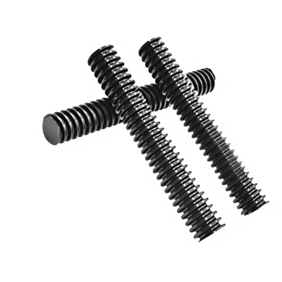 Custom High-Strength Lead Screws Grades 88/109/129 Fully Threaded Trapezoidal & T-Type Screws No. 45 Steel Black Oxide Coating