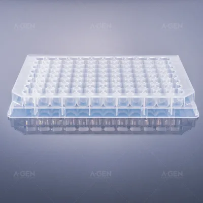 0.5ml U Bottom 96 Round Transparent PP Plastic EO Sterile Microplate for Custom Automated Liquid Handling Lab Consumables