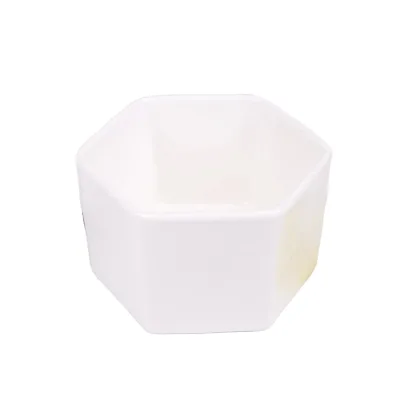 Custom Hexagon Porcelain Ramekins - Small Ceramic Baking Dishes Oven-Safe Ramekin Bowls for Creme Brulee, Souffle, Dessert