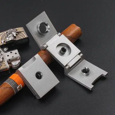 Triple Punch Cigar Cutter Foldable Design for Precise Cigar Cutting Anywhere