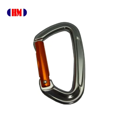 Aluminum Lighter D Carabiner - for Climbing Gears Connection or As Anchor- Bent Gate