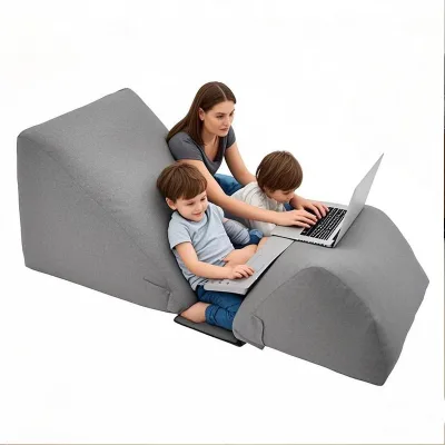 Adjustable Inflatable Anti-Snoring Wedge Pillow Set Foldable Post-Surgery Support Back/Knee/Leg Pain Relief Living Room Bedroom