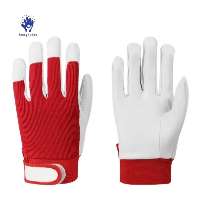 Sheepskin Gloves Medium Thickness Heat Resistant Labour Protection Safety Wear-resistant Welding Gloves