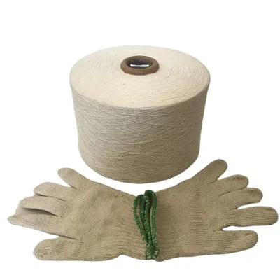 Cheap 70/30 Recycled Raw White Color Cotton Textile Yarn Recycled Cotton Carded Thick Yarn for Weaving Knitting
