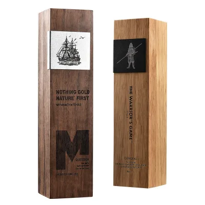 Wood Base Custom Glass Award Trophy Crystal Trophy
