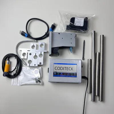 12.7mm Online Batch Code Easy Handle Inkjet Printing Machine for Fast Dry Batch Coder Egg Date Expiry Number Date