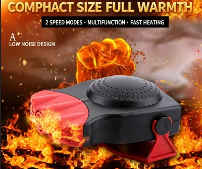 Universal 12V 2 in 1 Car Heating Cooling Fan Portable Vehicle Heater with Fast Defrost Defog Function for Winter Driving Safety