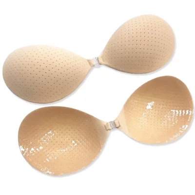 Round Cup Breathable Seamless Adhesive Bra Women Adhesive Bra Strapless Backless Silicone Adhesive Bra