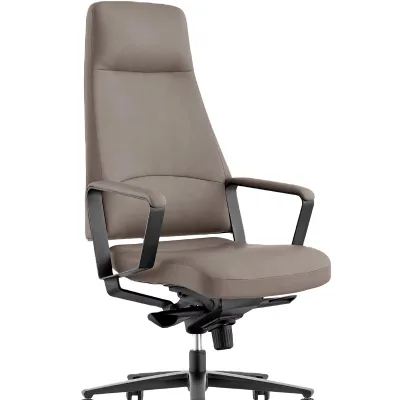 Contemporary Ergonomic Executive Office Chair with Aluminum Alloy Frame for Staff Meeting Rooms