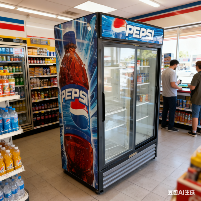 Global Door Delivery Display Fridge Refrigerator Freezer Upright Display Commercial Beverage Cooler Refrigerator