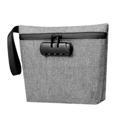 Custom Smell Proof Herb Smoking Stash Bag with Activated Carbon Oxford Polyester Zipper Closure and Lock-Portable Travel
